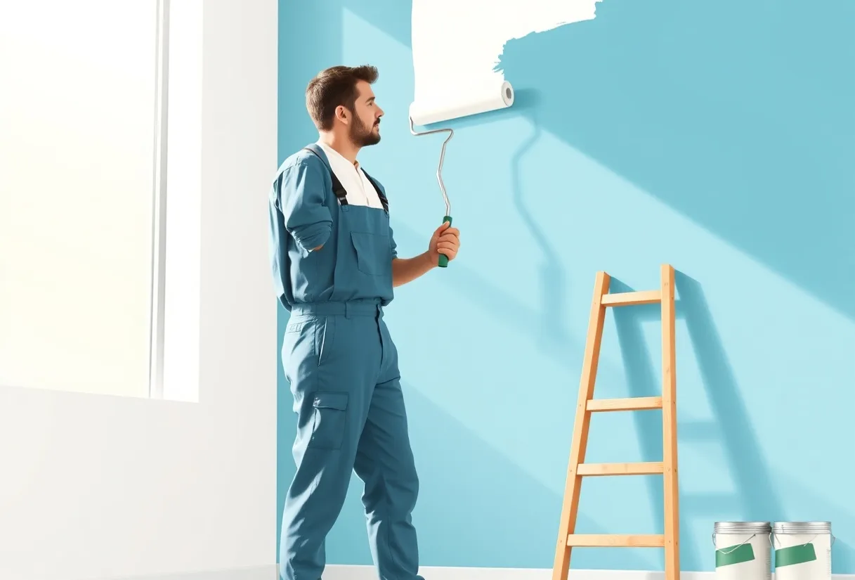 Peintre Valbonne 06560 en intervention sur un chantier