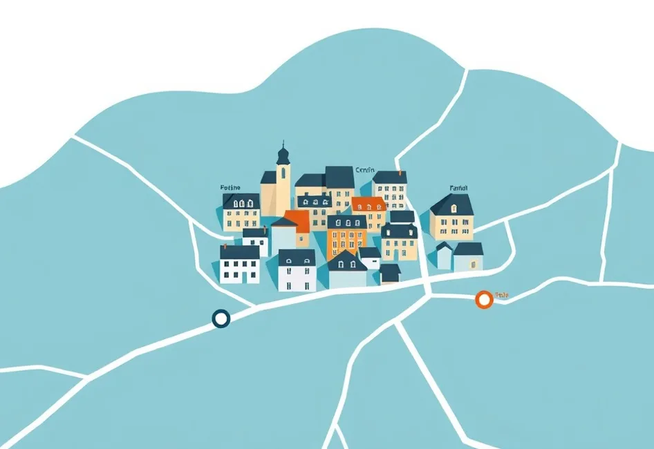 Carte du secteur d'intervention autour de Valbonne (06560)
